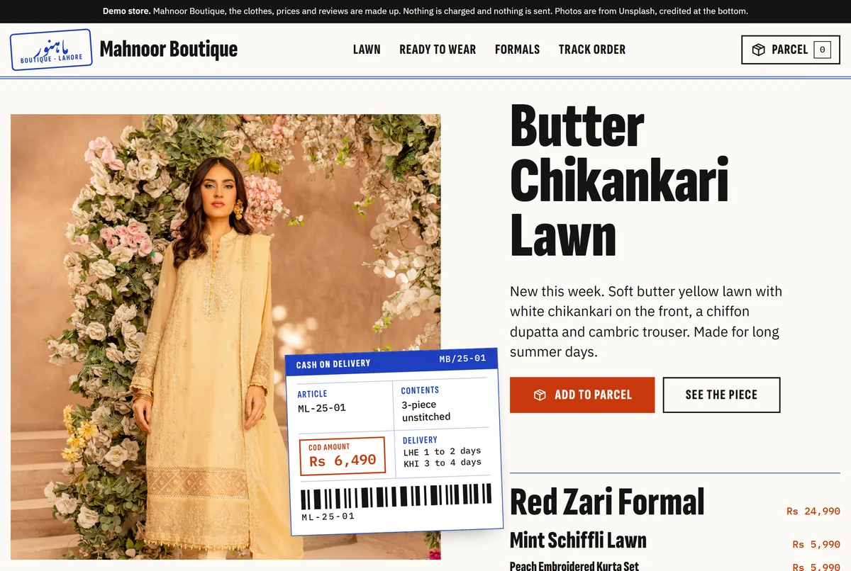 Mahnoor Boutique online store